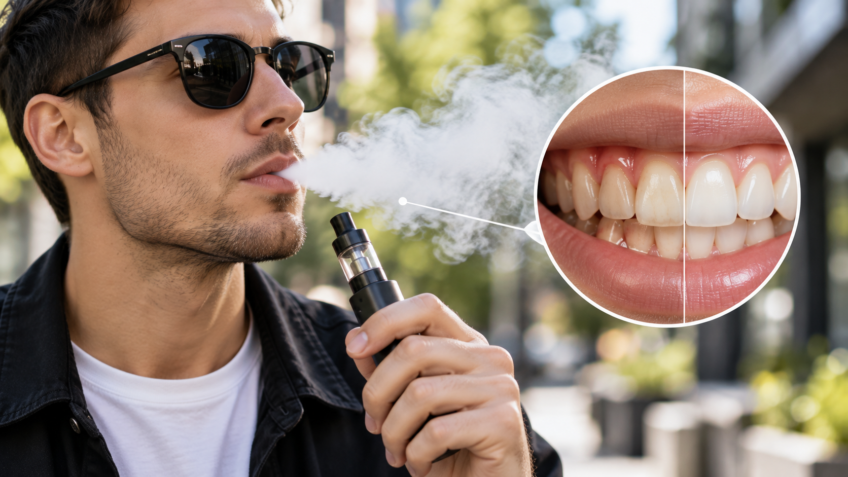 Elektroninių cigarečių (vape) poveikis dantims ir dantenoms 1 Elektroninių cigarečių poveikis dantims ir dantenoms